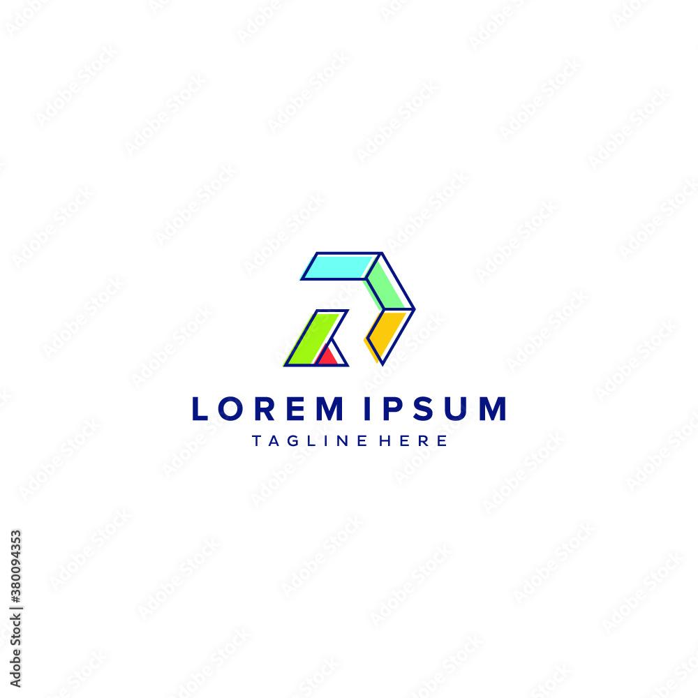 D logo initial DR letter D vector technology icon illustrations D logo initial DR letter D vector technology icon illustrations