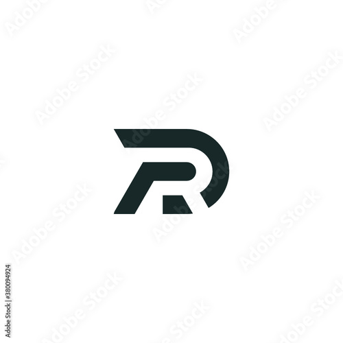 D logo initial DR letter D vector technology icon illustrations