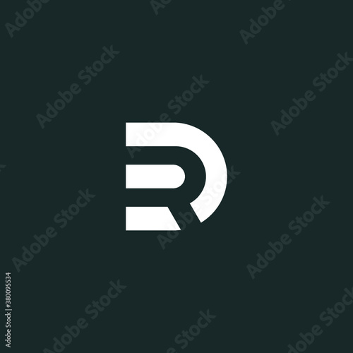 D logo initial DR letter D vector technology icon illustrations
