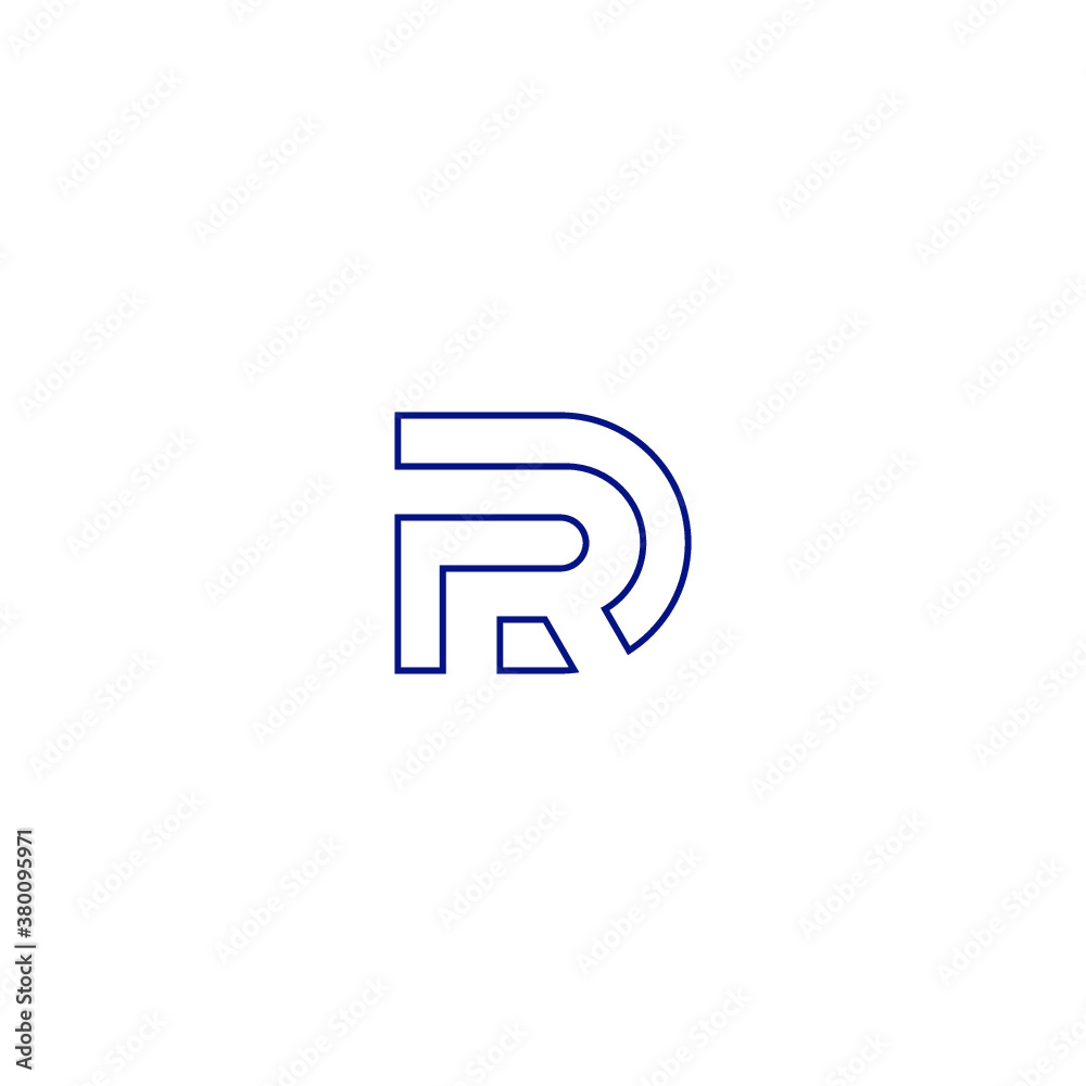 D logo initial DR letter D vector technology icon illustrations D logo initial DR letter D vector technology icon illustrations
