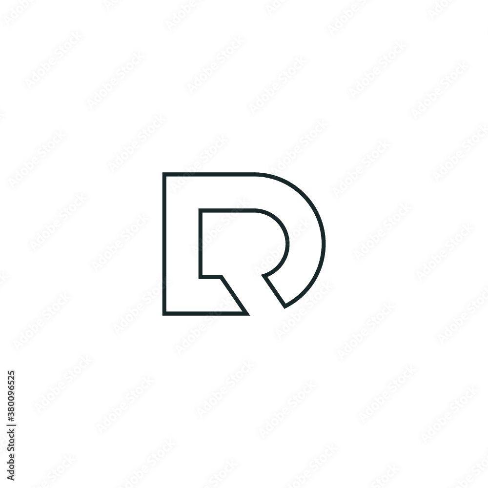 D logo initial DR letter D vector technology icon illustrations D logo initial DR letter D vector technology icon illustrations