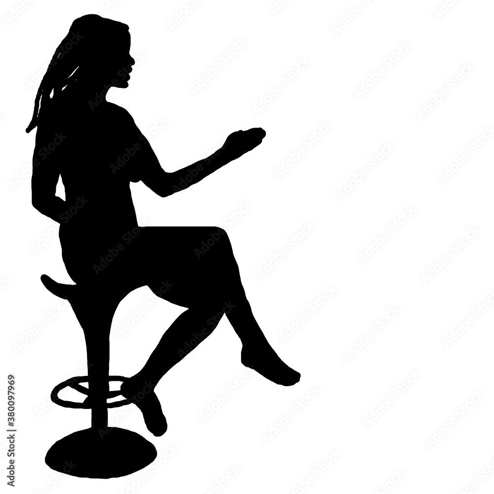 silhouette femme assise explique 