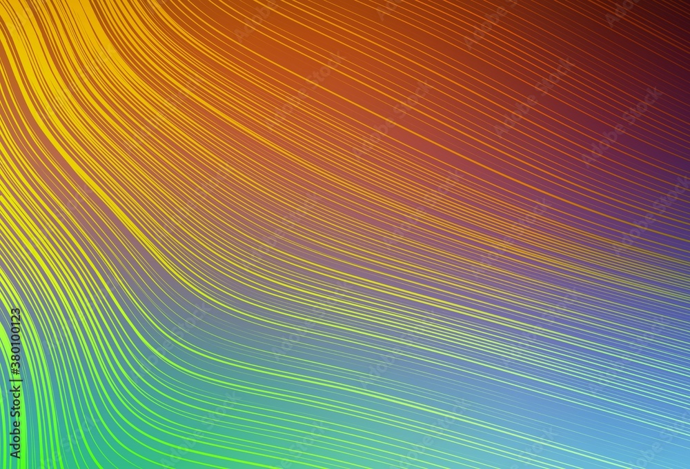 Light Green, Red vector blurred bright template.