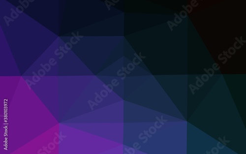 Dark Multicolor  Rainbow vector polygon abstract layout. Colorful abstract illustration with gradient. Polygonal design for your web site.
