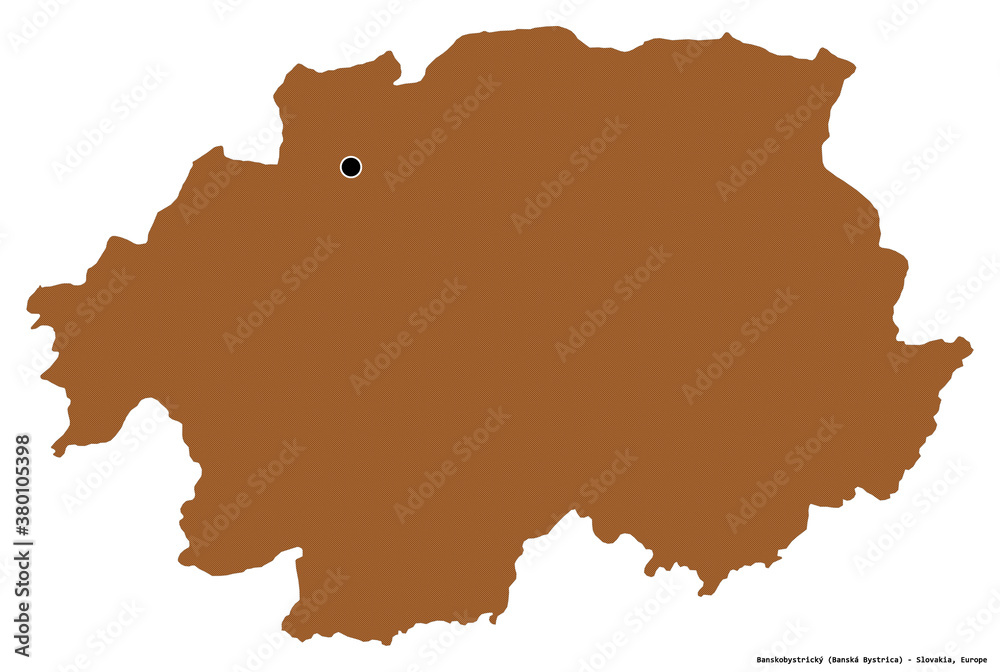 Banskobystricky, region of Slovakia, on white. Pattern
