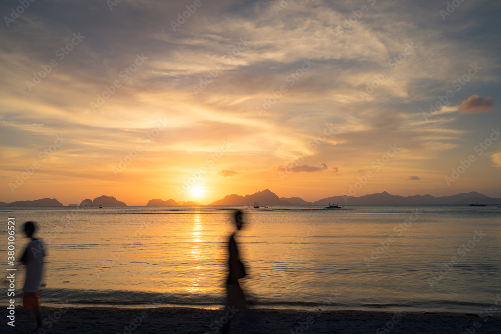 scenic view of sea against sky during sunset scenic view of sea against sky during sunset