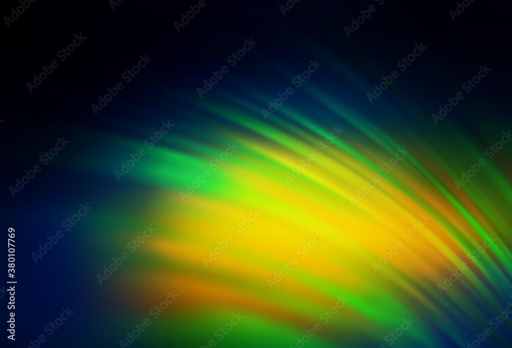 Obraz premium Dark Blue, Green vector abstract blurred background.