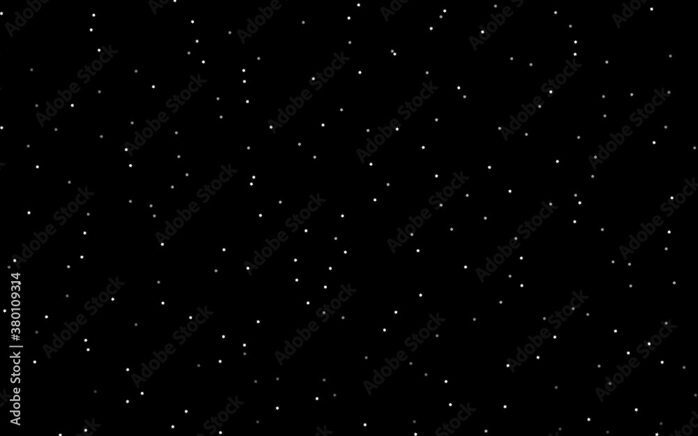 Dark Silver, Gray vector cover with small and big stars. Decorative shining illustration with stars on abstract template. The pattern can be used for websites.