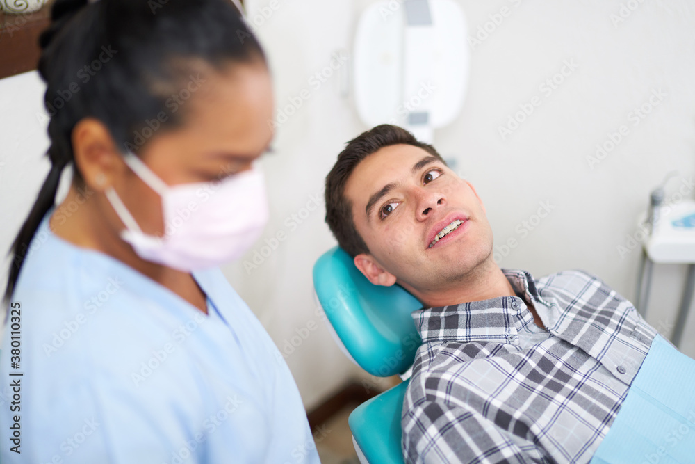 Young patient at the dentist Young patient at the dentist