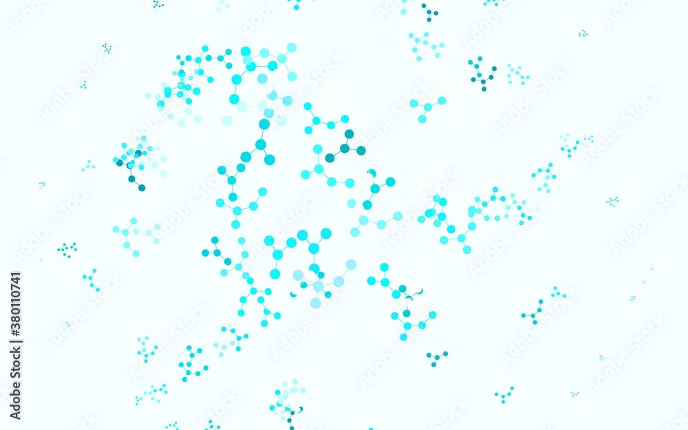Light Pink, Blue vector background with forms of artificial intelligence.