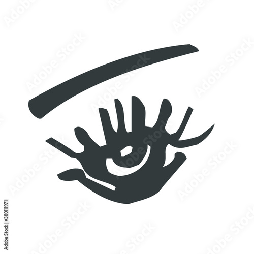 ojo de mujer, ojo negro, hecho a mano, sexi, mujer, pestañas, ceja, gestual, arte, ilustración, caligrafía