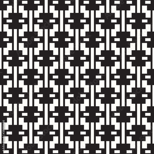 Abstract black geometric of rectangle and square pattern on white background.