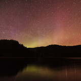 Aurora Borealis - Northern Lights on a spring night.