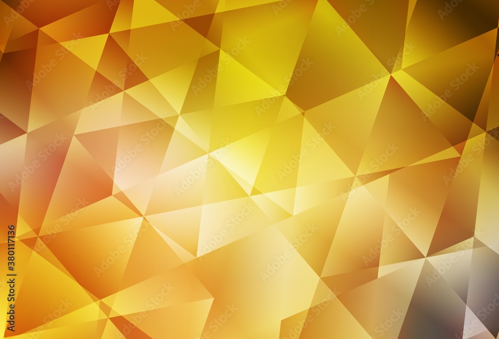 Dark Yellow vector triangle mosaic texture. Dark Yellow vector triangle mosaic texture.