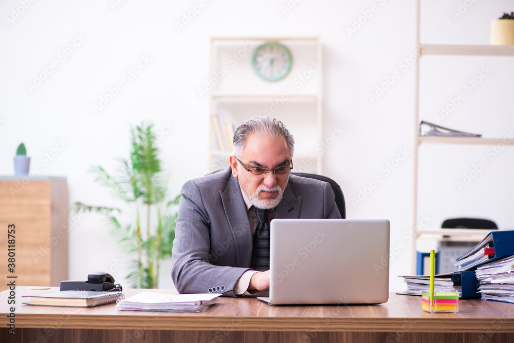 Businessman angry and furious at the workplace Businessman angry and furious at the workplace
