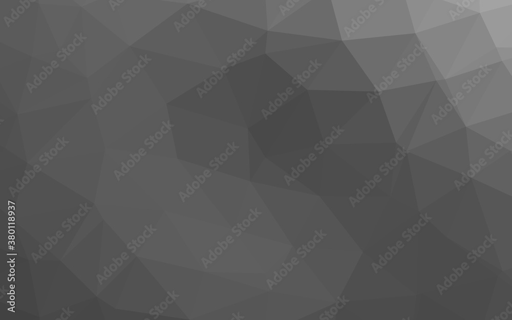 Light Silver, Gray vector blurry triangle pattern. Colorful illustration in abstract style with gradient. Triangular pattern for your business design.