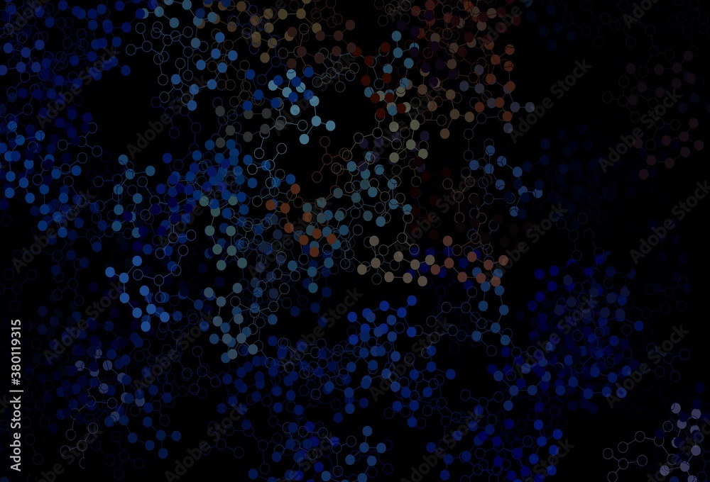 Dark Blue, Yellow vector pattern with artificial intelligence network.