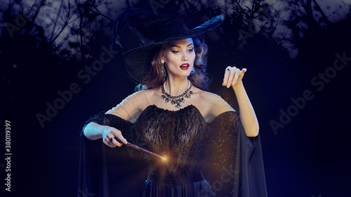 Картината върху платно magic spell with a magic wand