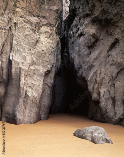 Cave, Mewsalde Bay, Gower, Wales photo