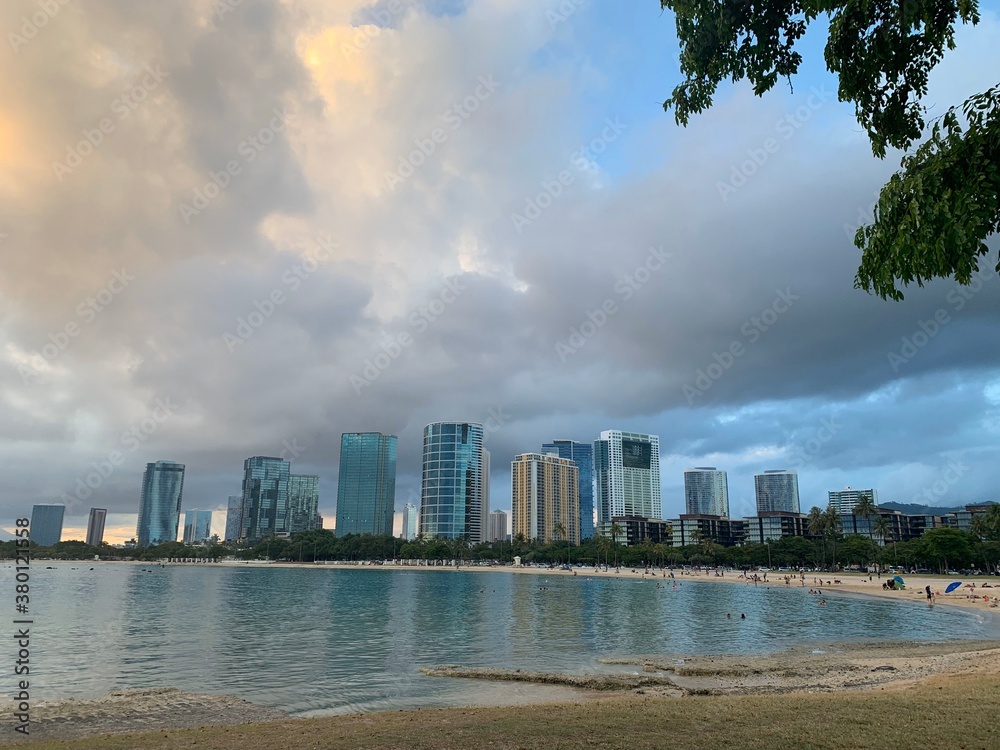 Naklejka premium Ala Moana Beach Park