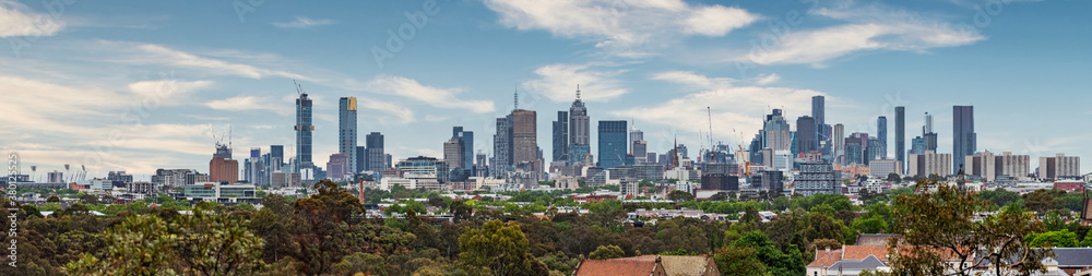 Melbourne city panorama view.