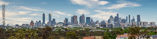 Melbourne city panorama view.