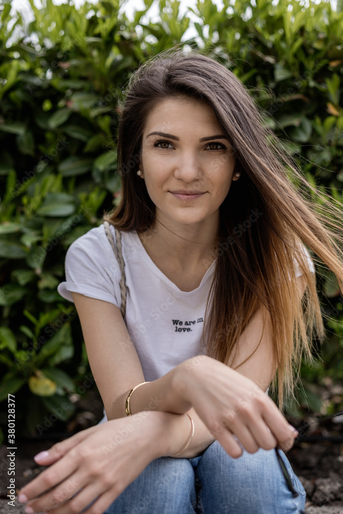 Street portrait of a young woman Street portrait of a young woman