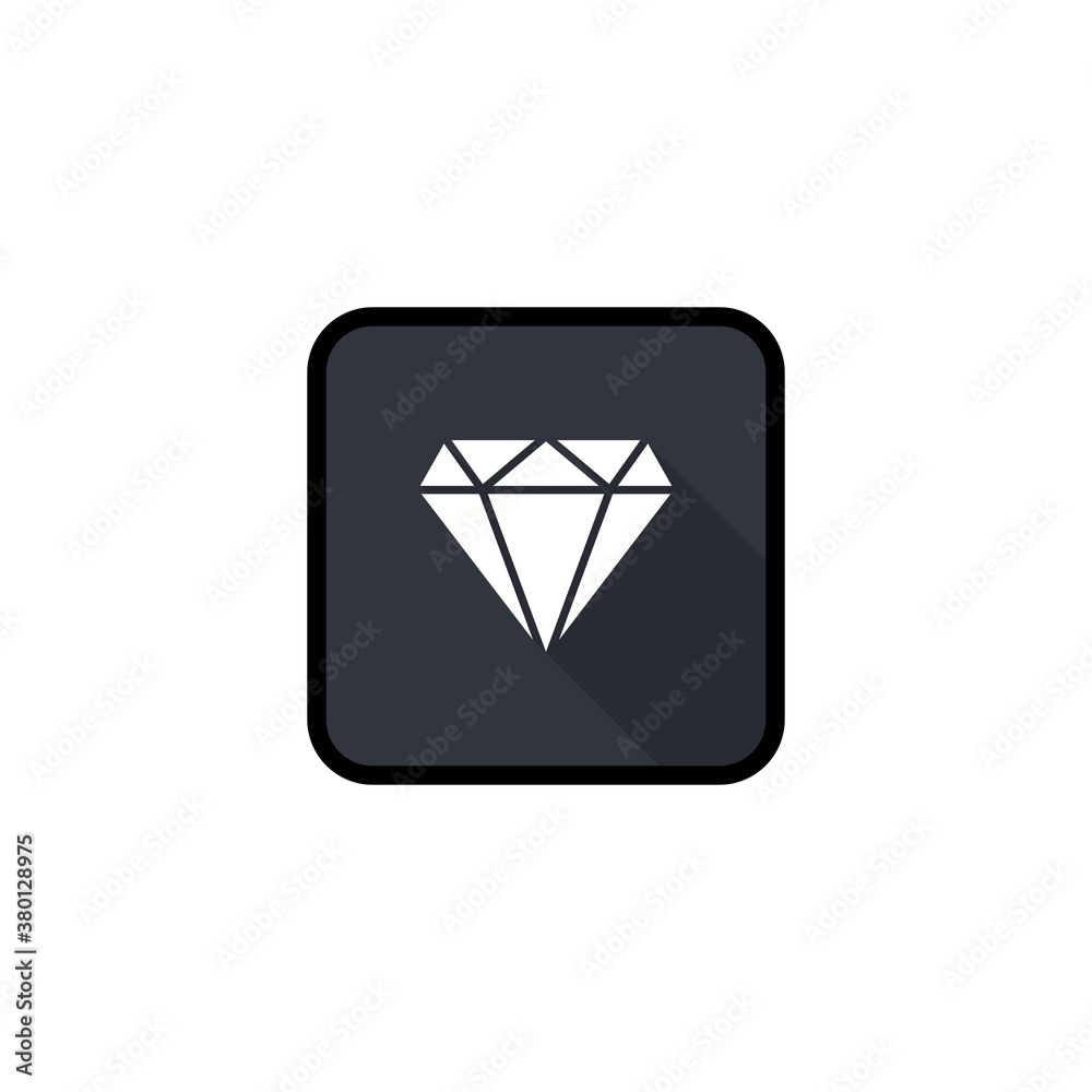 Diamond icon flat