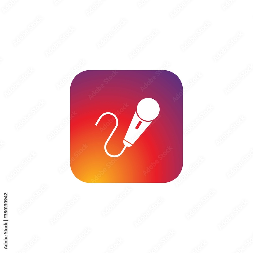Microphone logo vector icon Microphone logo vector icon