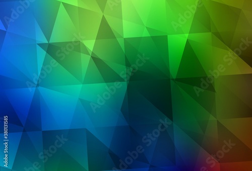 Dark Multicolor vector abstract mosaic backdrop.