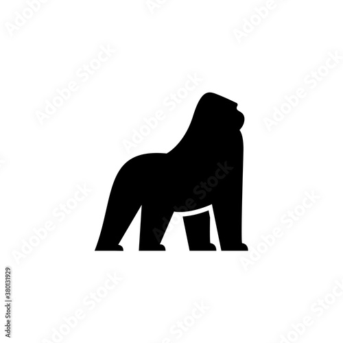 Illustration vector graphic template of gorilla silhouette logo