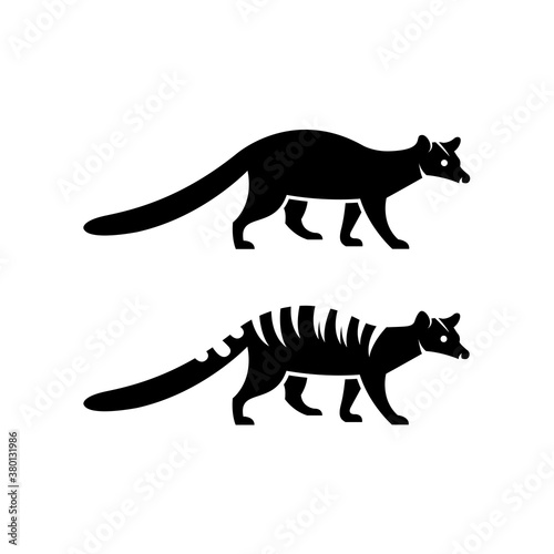 Illustration vector graphic template of weasel silhouette logo