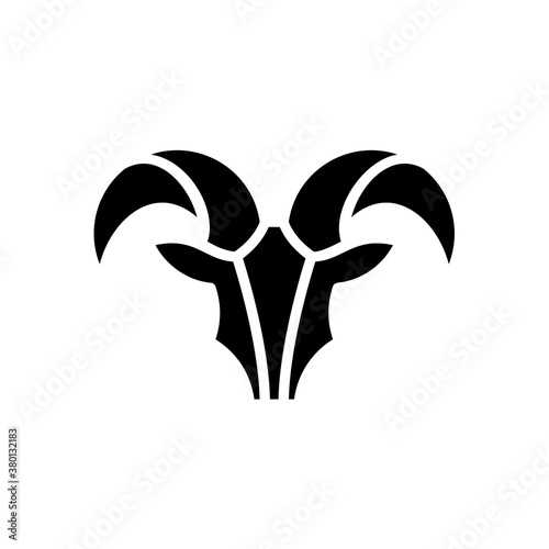 Illustration vector graphic template of goat head silhouette logo