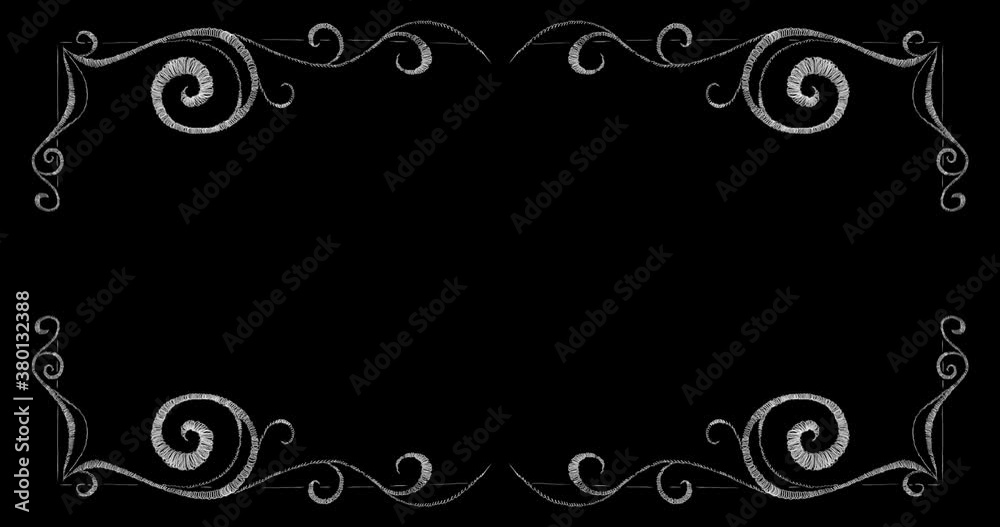 Classic tween. Frame in the style of an old silent film. alpha channel.Space for your text
