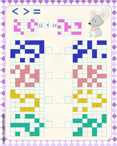 Math game for children. Development of logic. 