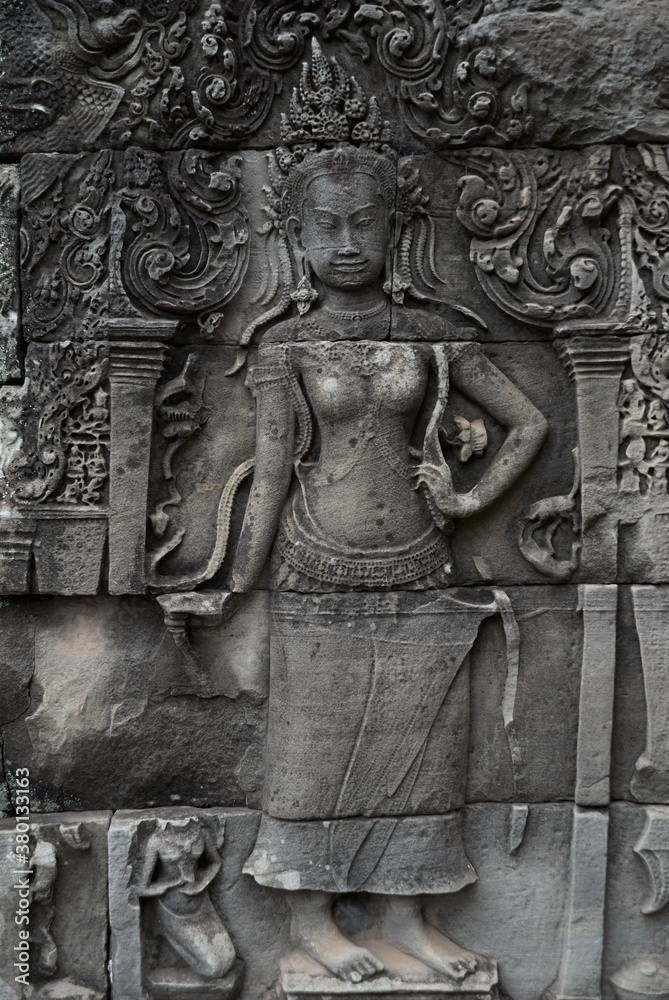 Bayon Devota Goddess Carving Bayon Devota Goddess Carving