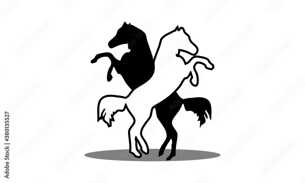 Fototapeta premium horse standing logo