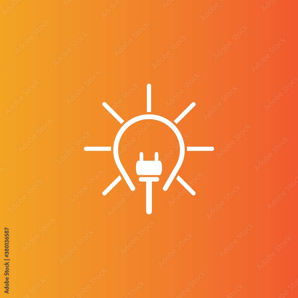 Electric lamp logo template Electric lamp logo template