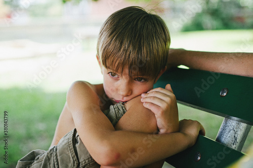 Sad on a Park Bench