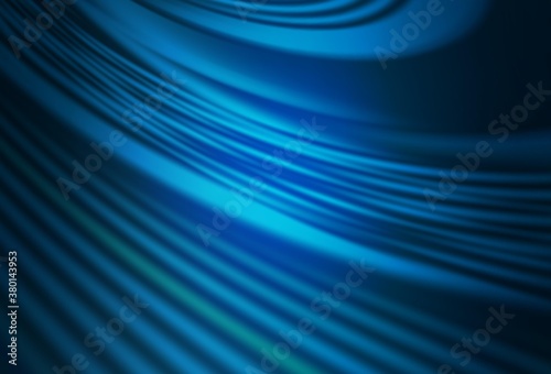 Dark BLUE vector blurred bright template.