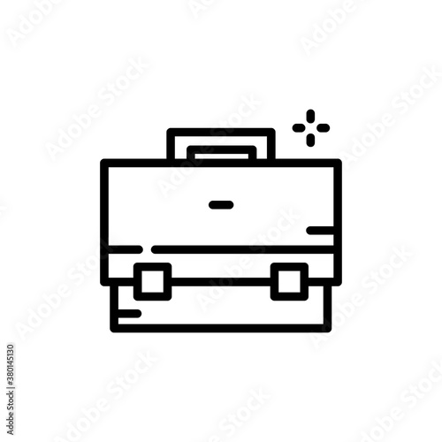 Briefcase. Icon for business, finance and marketing strategy - line series 