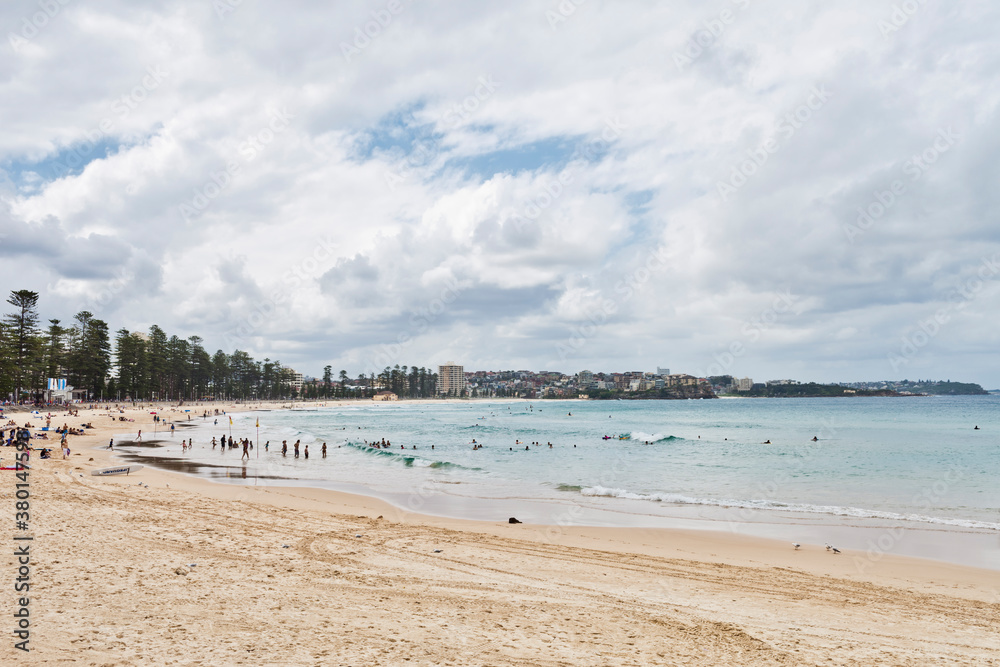 Cloudy Day at Manly Beach, Sydney, Australia Cloudy Day at Manly Beach, Sydney, Australia