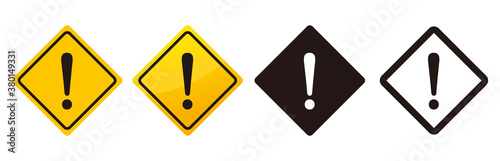 warning sign icon set vector