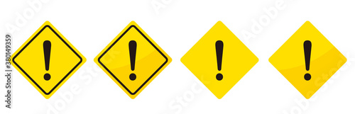 warning sign icon set vector