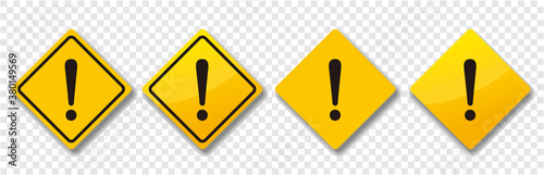 warning sign icon set vector