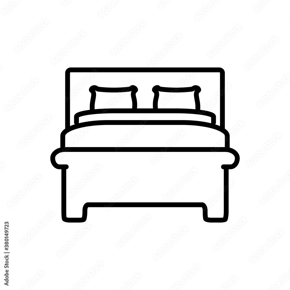 Bed Icon Design Vector Template Illustration Bed Icon Design Vector Template Illustration