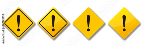 warning sign icon set vector