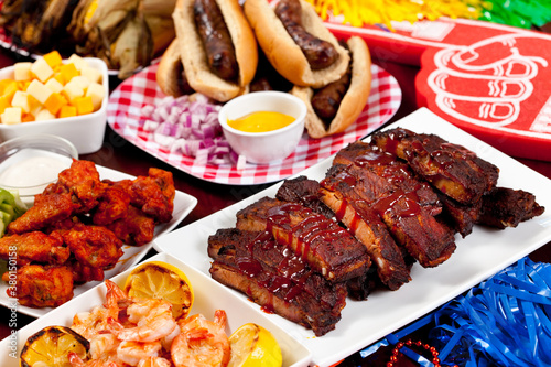 Tailgate Food: Ribs, Bratwurst, Shrimp, Chicken Wings and Other