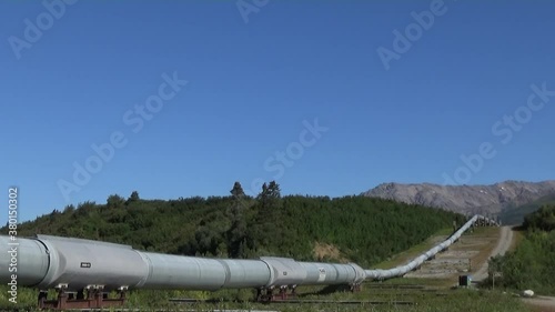 Ground-level view of a portion of the Trans-Alaska Pipeline