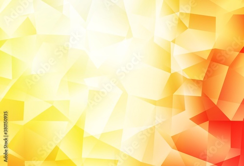 Light Red, Yellow vector abstract mosaic background.